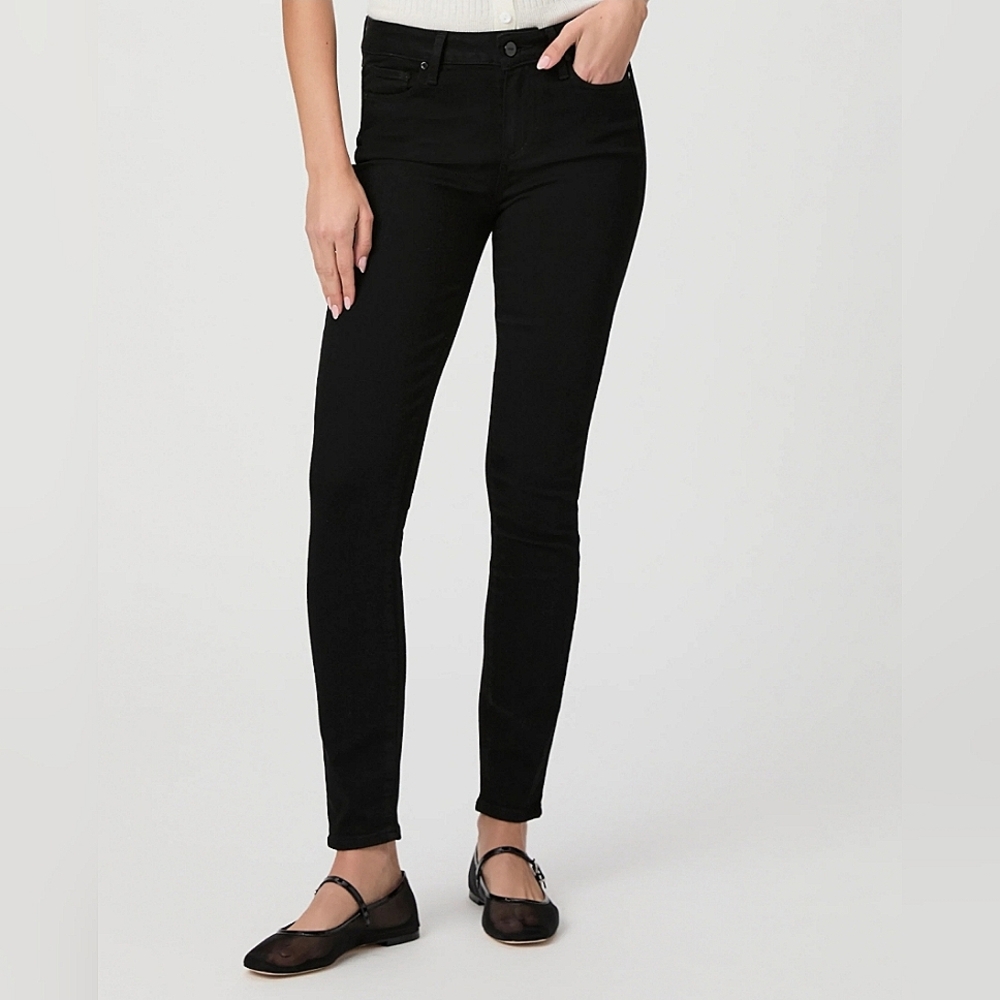 Paige Verdugo Ankle Skinny Jeans, Black Shadow Size 32
